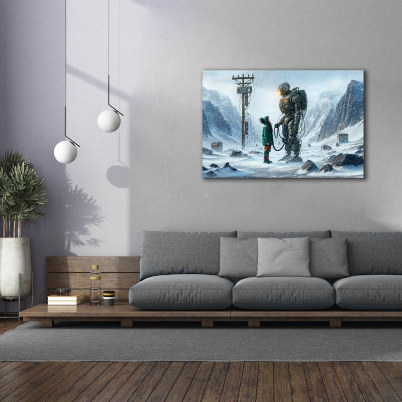 'Plug In' by Rey Klimt Canvas Wall Art, 40" H x 60" W x 1.5" D