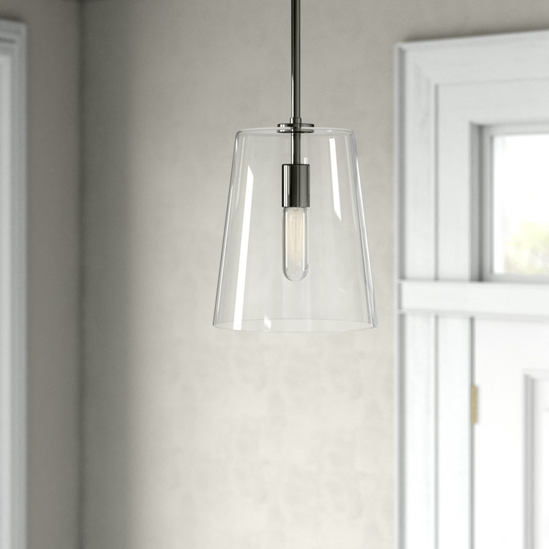 Selena 1 - Light Single Pendant, 11.38" H x 9" W x 9" D, Dark Silver