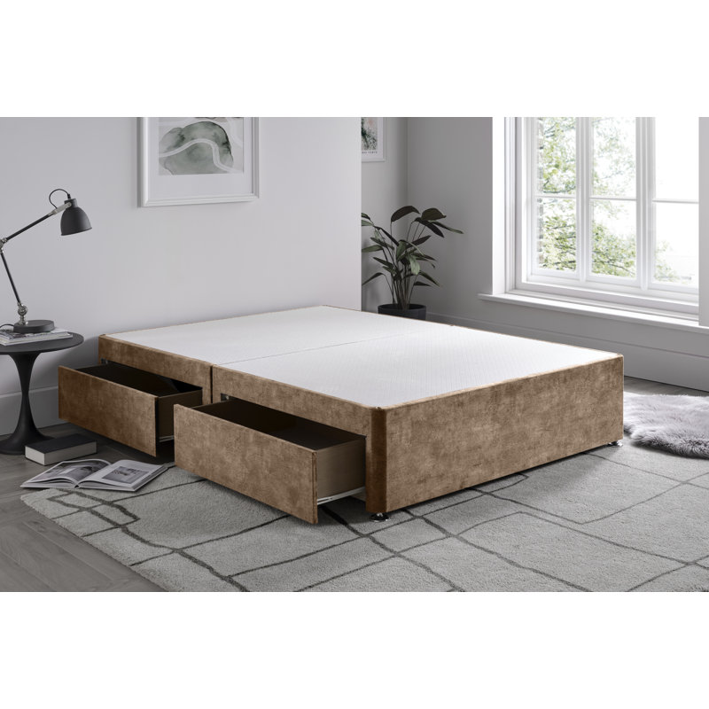 Marble Divan Bed Base, Stone, Double (4'6), No Drawers