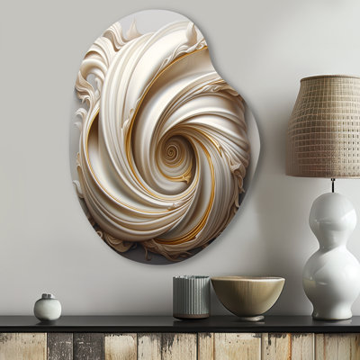Rocha - Art mural asymétrique en forme de poire en spirale abstraite