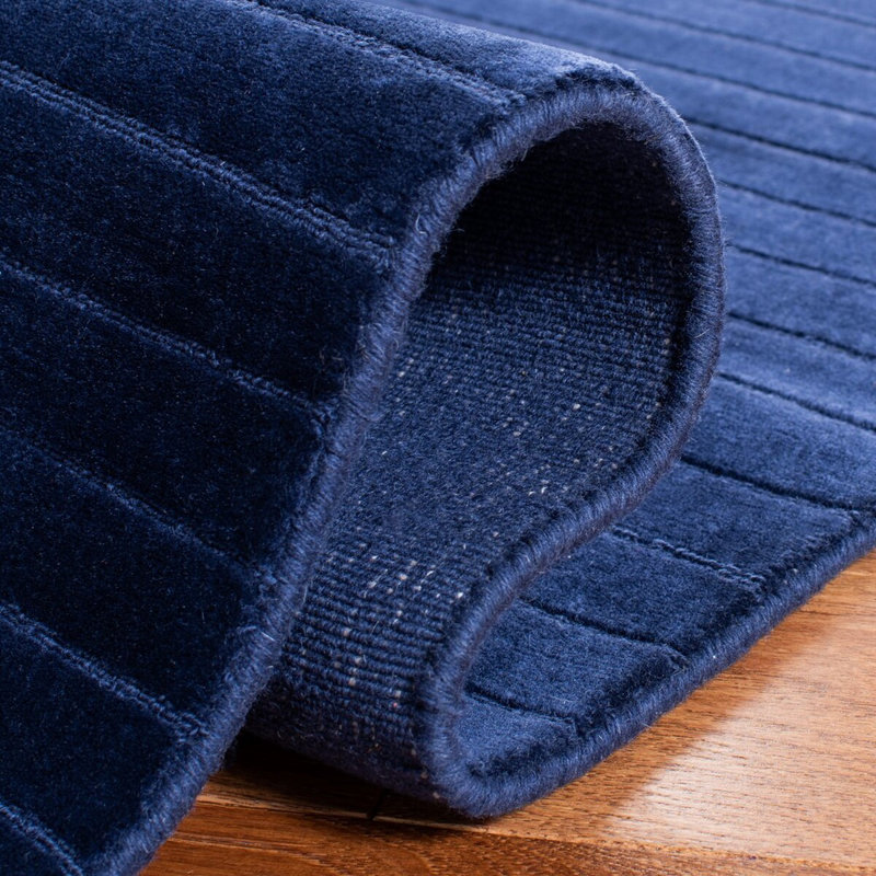 Ralph Lauren Upper Deck Hand Knotted, New Zealand Wool, Navy Blue Area Rug, Rectangle 9' x 12'