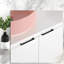 Moderne 48 meubles-lavabos flottants (doit inclure le meuble-lavabo et le lavabo) avec rangement, meuble-lavabo en contreplaqué blanc brillant