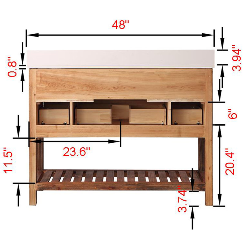 Ensemble de meuble-lavabo simple l 48 po x P 22 po x H 36 po Pomperie