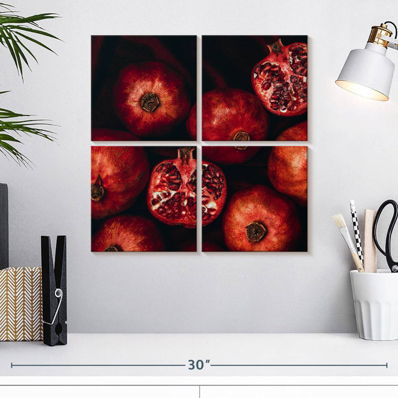 Yarlin Red Pomegranates, 18'' H x 18'' W