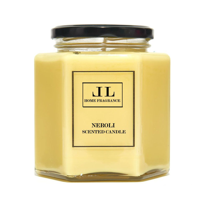 Neroli Scented Jar Candle, 10cm H x 8cm W x 8cm D