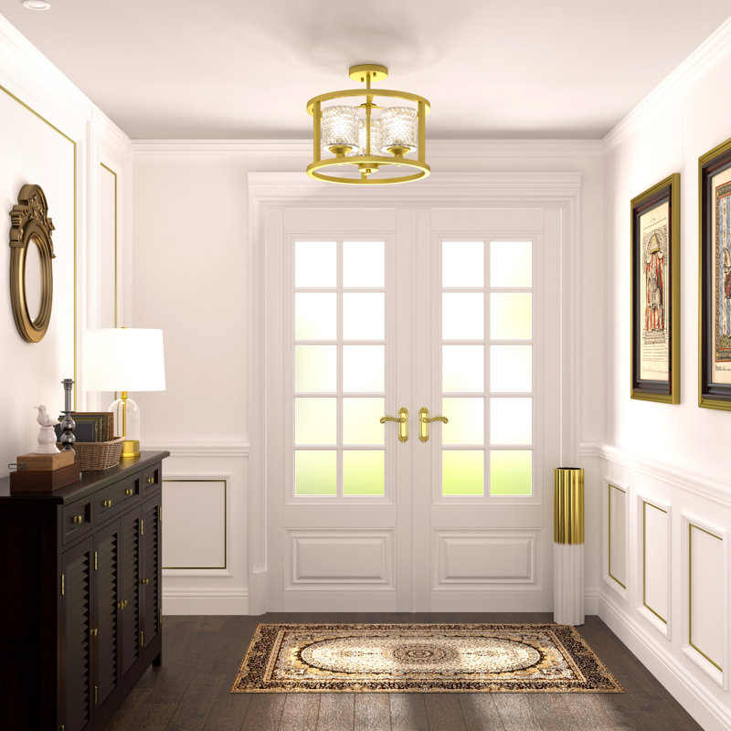 Glass Semi Flush Mount