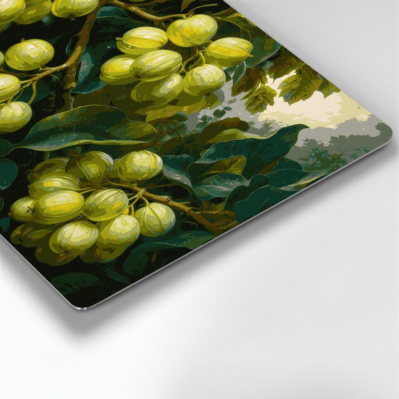 «Fruit Mamoncillo», art mural en métal vert, H 11 po x l 14 po
