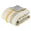 Édredon 3 pièces gris / jaune double / grand, imprimé 100% coton rayé, rembourrage, literie distinctive avec imprimé et attrayant