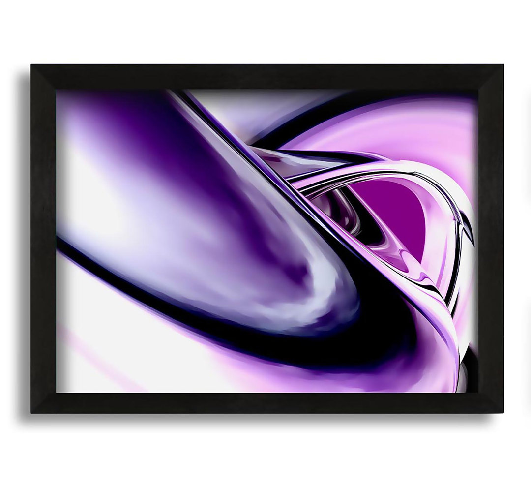 Gerahmtes Wandbild Purple Time Tunnel