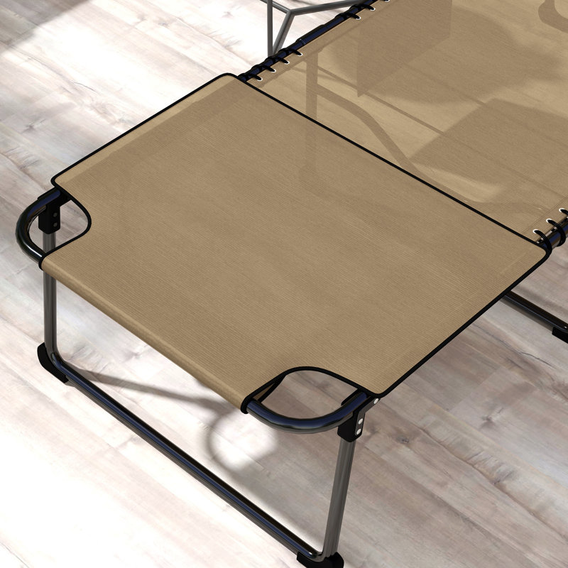 Orri Outdoor Metal Chaise Lounge Set, Beige