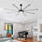  96'' Industrial Ceiling Fan with Light and Remote, 8 Aluminum Blades Large Ceiling Fans, 3CCT, 6-Speed Reversible Noiseless DC Motor-91062119-91132636