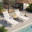 Chaise longue en Hdpe toutes saisons