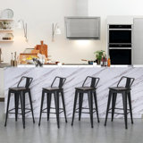 Divya Swivel Counter Stool with Metal Frame