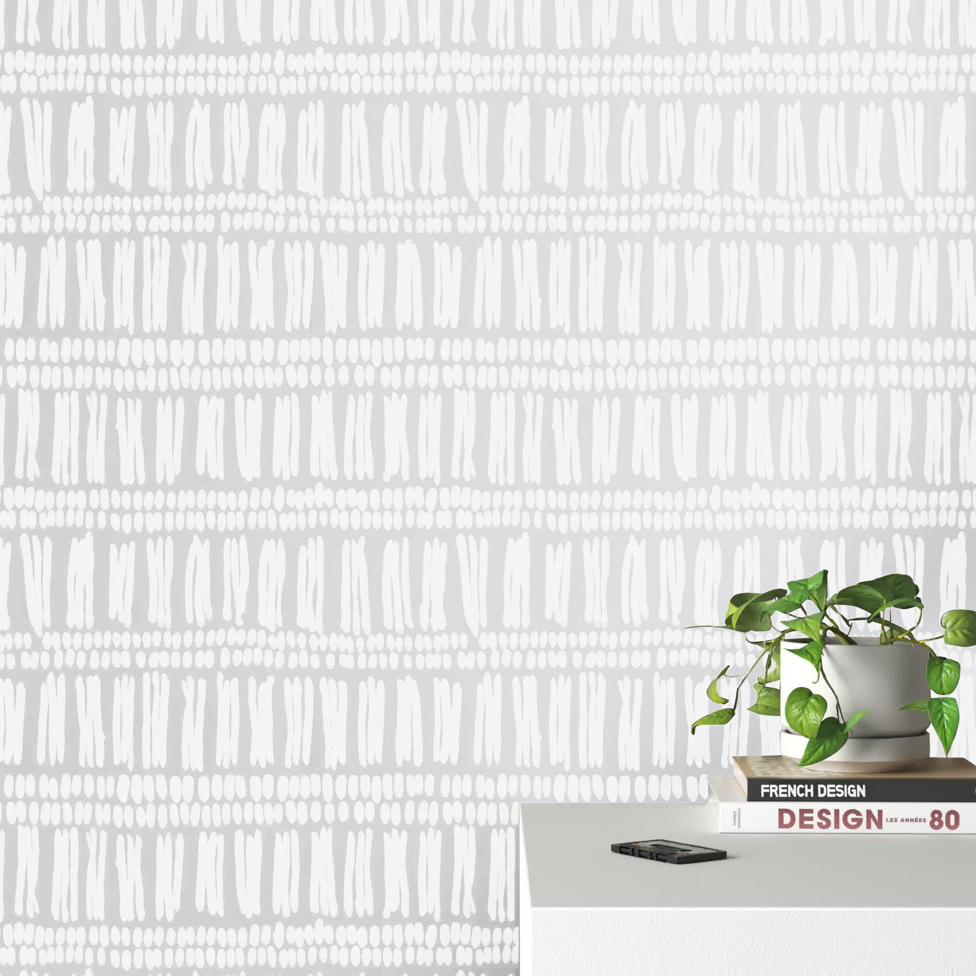 Orlo Abstract Wallpaper, Light Gray