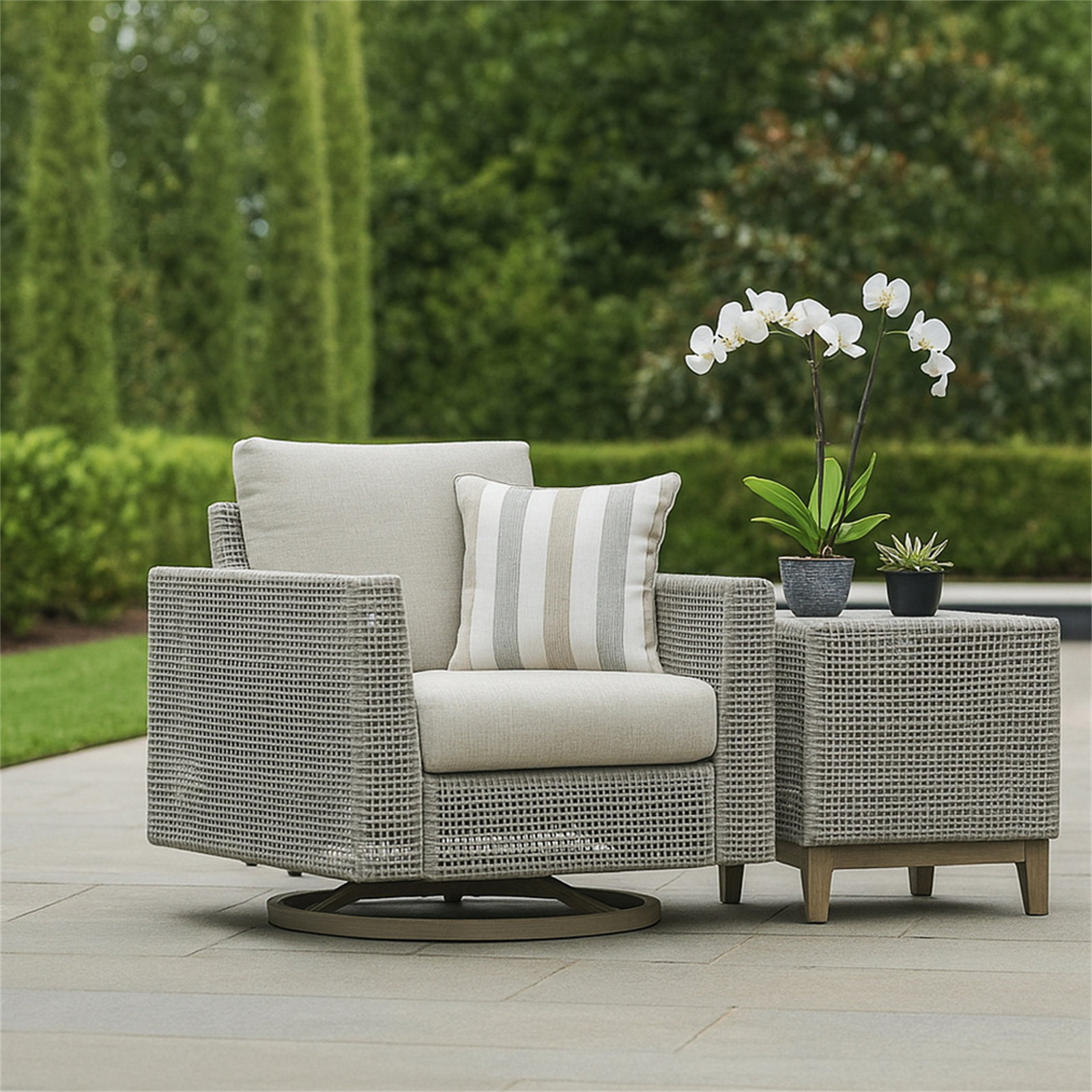 Avoree Swivel Outdoor Lounge Chair