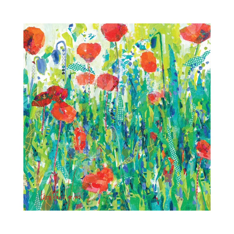 Stately Red Poppies III by Tara Funk Grim - Gallery-Wrapped Canvas Giclée on Canvas, Canvas
