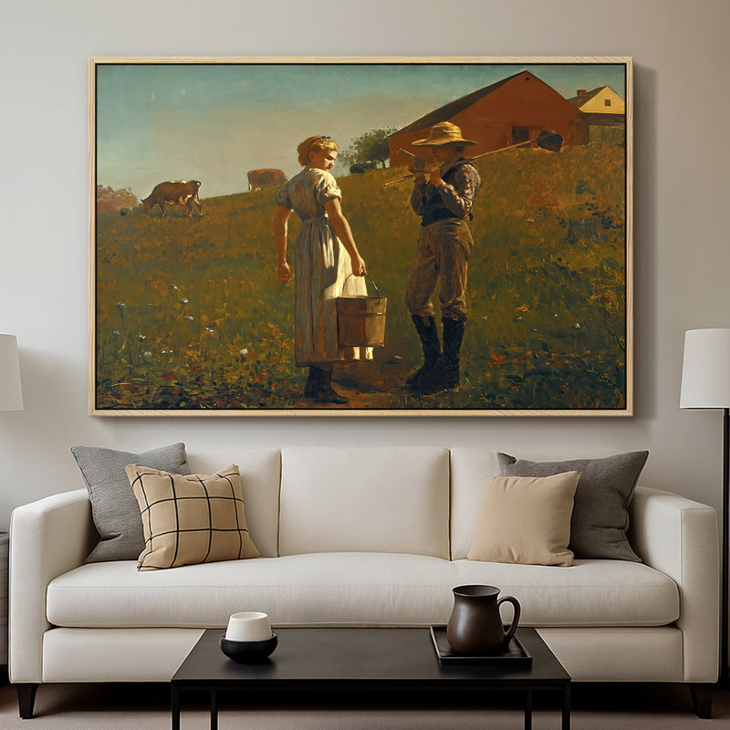 A Temperance Meeting, 1874 - Winslow Homer, toile tendue avec châssis, 26 x 40, Naturel