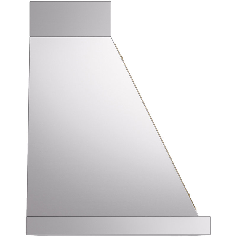 ILVE Nostalgie II Series Noblesse 30 inch Wall Mount Range Hood with 600 CFM, Stainless Steel/Brass