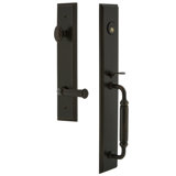 Carré Handleset with Deadbolt and Georgetown Door Lever and Rosette