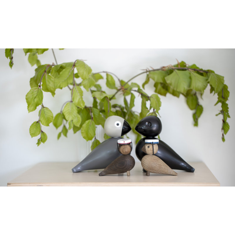 Songbird Ernst Figurine, 6.1" H x 6.3" W x 3.1" D, Gray/Light Gray, 1