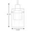 Luminaire suspendu cylindrique à 1 lumière Hanke