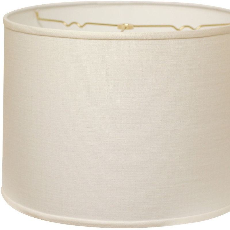  Abat-jour tambour en lin Throwback, Blanc, L 13 po
