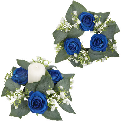 2 bougies de fleurs artificielles pour couronnes et piliers