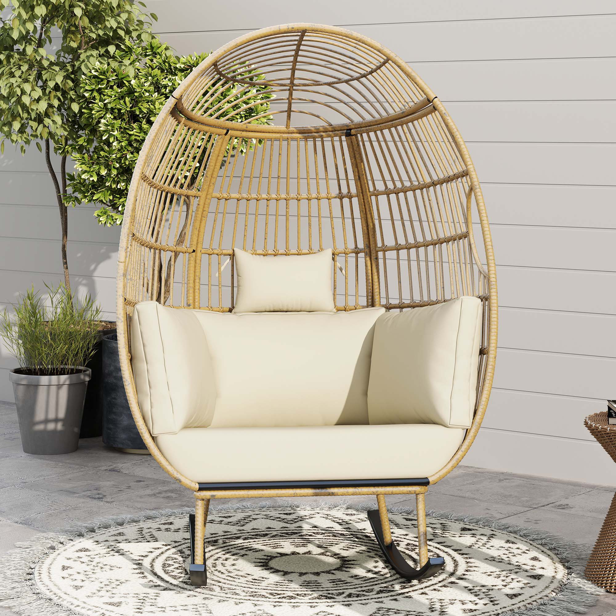 Dakota Fields Outdoor Rocking Egg Chair | Wayfair