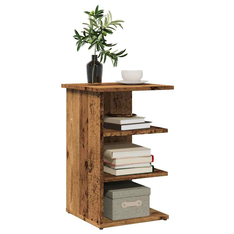 35cm W Manufactured Wood Bedside Table, Old Wood