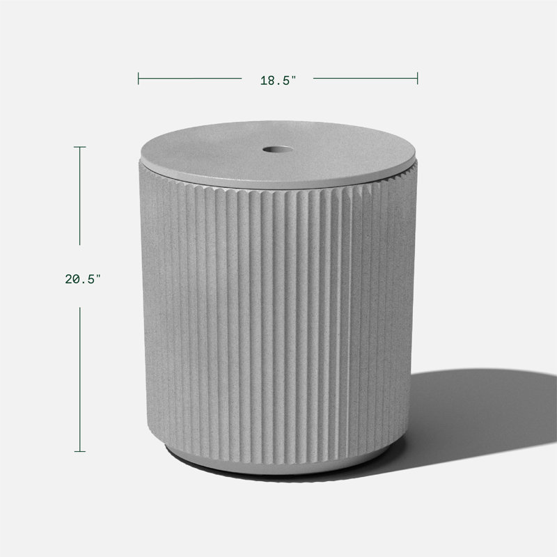 Demi Shade Side Table, Gray