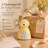 Handcrafted Papier-Mache Winter Bear Figurine, Yellow