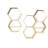 6 Piece Hexagon Spruce Accent Shelf