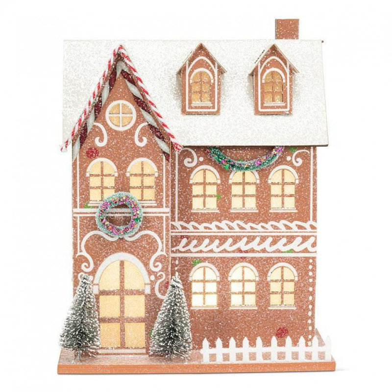 Large Gingerbread Led Mansion