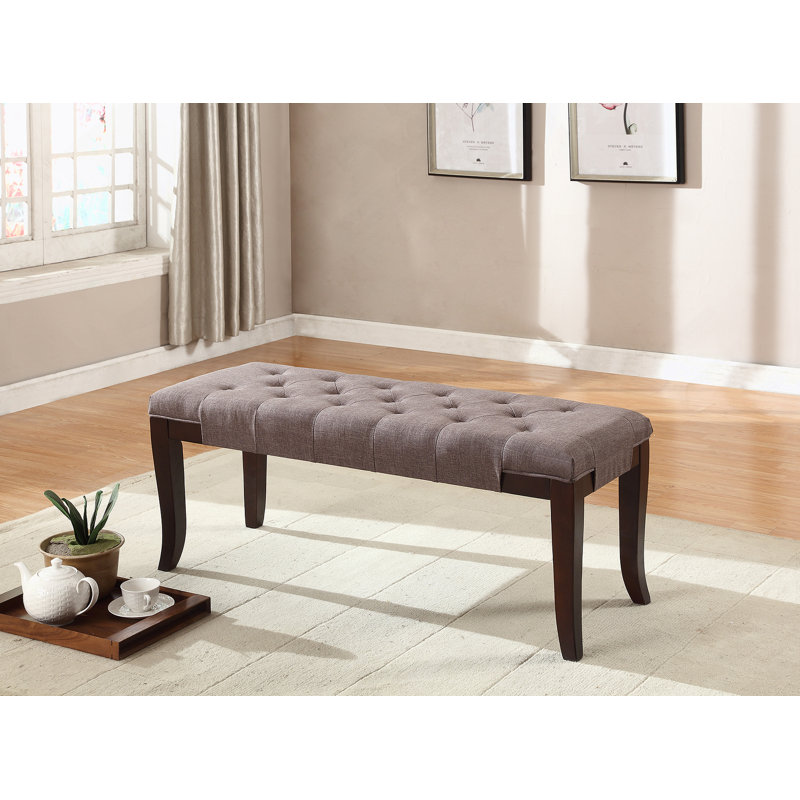 Banc de salle à manger en bois massif Karven, Brun