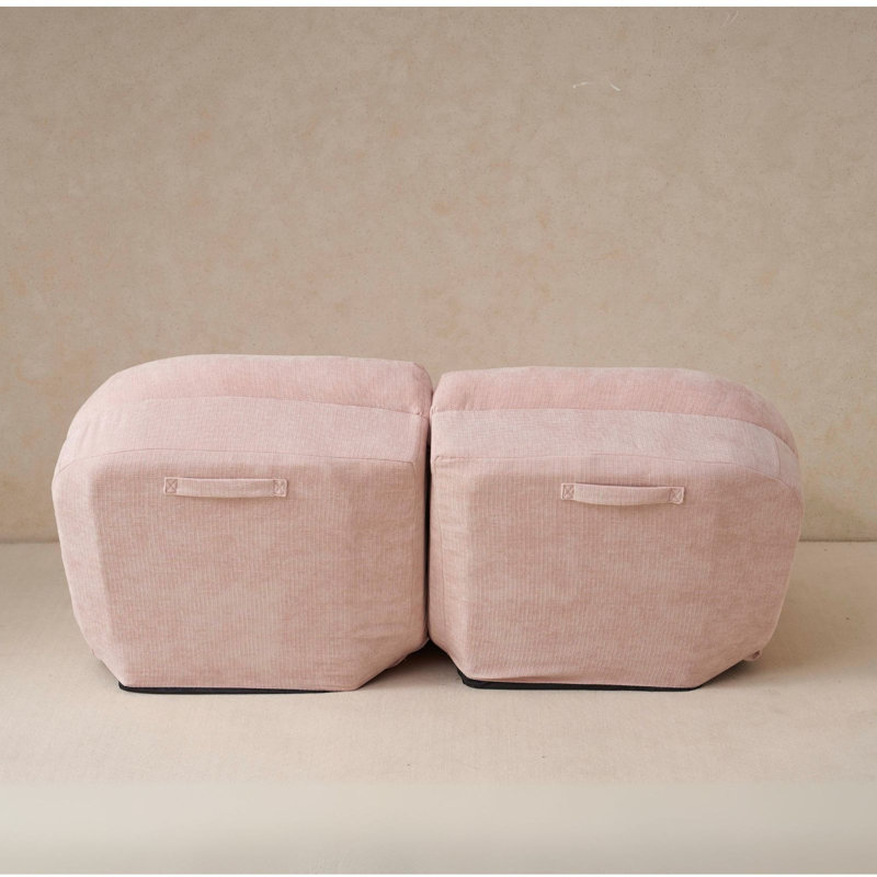 Convertible Fold-Out Double Sofa Bed,Pink, Pink