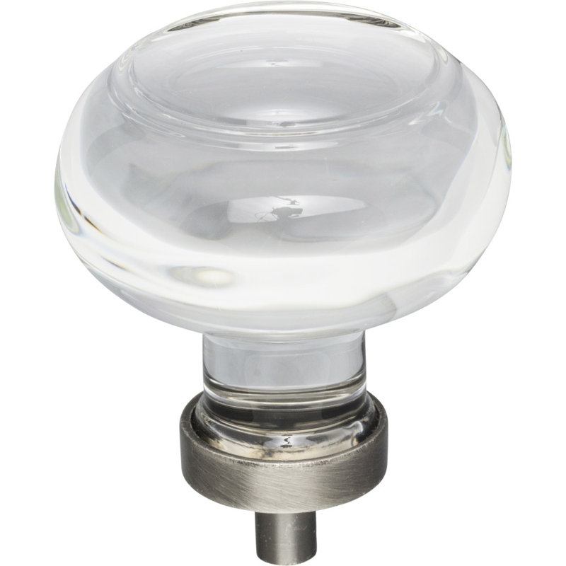 Harlow Oval Knob, Brushed Pewter, 1 3/8"