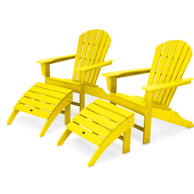 POLYWOOD South Beach 4-Piece Adirondack Set