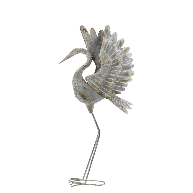 21x8x42" Crane Sculpture