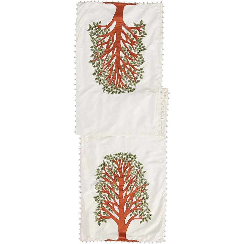 Tree of Life Table Runner, Ivory