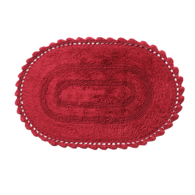 Tapis pour salle de bain Akiera Luna, Vin rouge