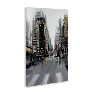 Toile de paysage urbain La Ville, design par Aziz Kadmiri