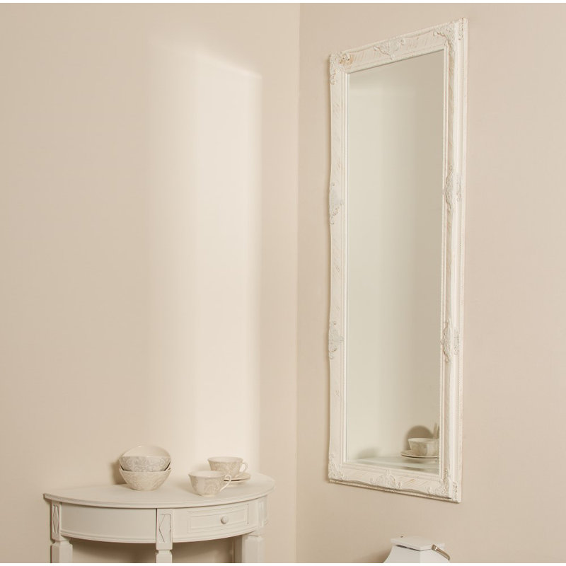 Kellison Flat Freestanding Mirror, 150 cm H x 60 cm W x 7cm D, White