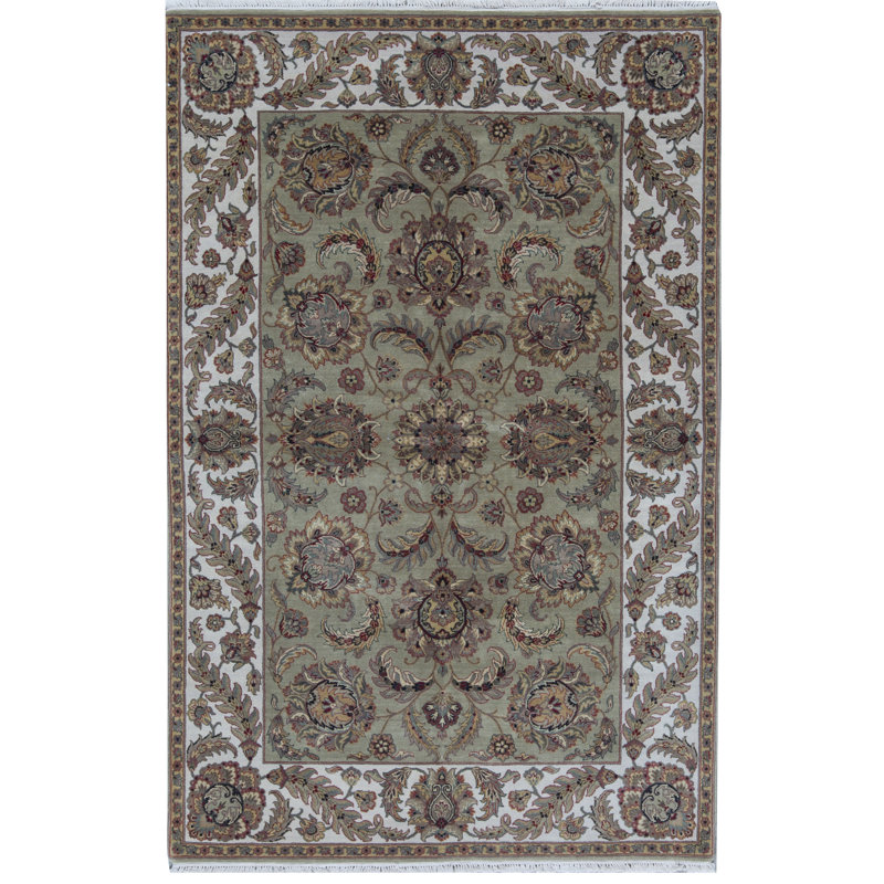 Tapis beige de haute qualité noué à la main Trinity