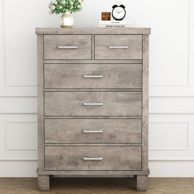6-Drawer Dresser, 45" Tall Chests of Drawers with Storage, Large Drawer Dresser for Closet, Wooden Storage Cabinet