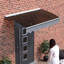 Auvent de porte 47 po x 34 po. Panneau en polycarbonate. . Chauffer. Jardin extérieur. Auvent brun foncé 47 po x 34 po - Rouille - Cantonnière de protection des yeux