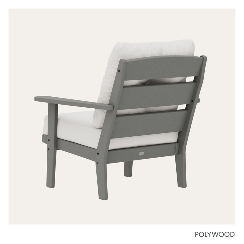 Lakeside Deep Seating Chair, Canvas Natural, Slate Gray