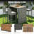 Outdoor Bar Height Set Patio Wicker Dining Set With Chairs And Rectangular Table