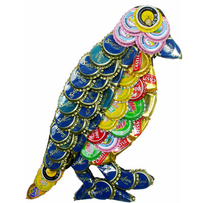 Décoration murale oiseau à capuchon de bouteille