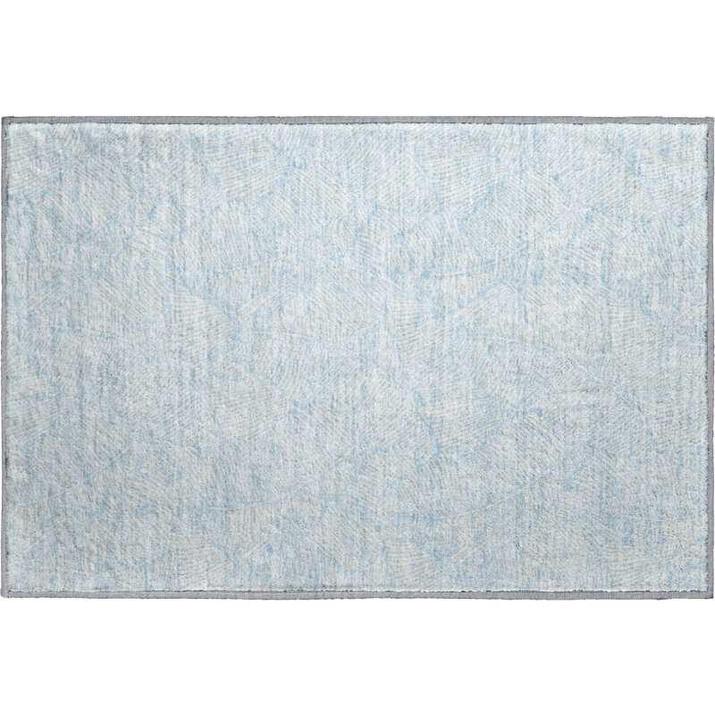 Premium Machine Washable Prisco Sky Rug, Rectangle 1'8" x 2'6"