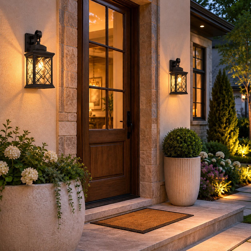 1 Light Black Outdoor Wall Lantern